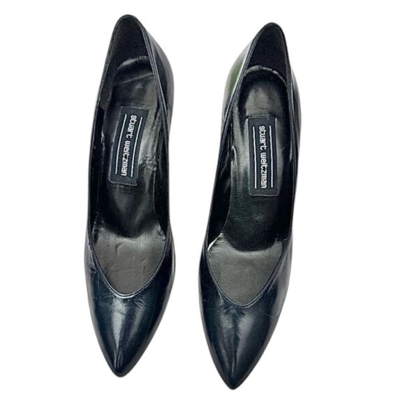 Stuart Weitzman Classic Navy Blue Leather Pumps Size 8 B New Scratches on Sole - Picture 8 of 10